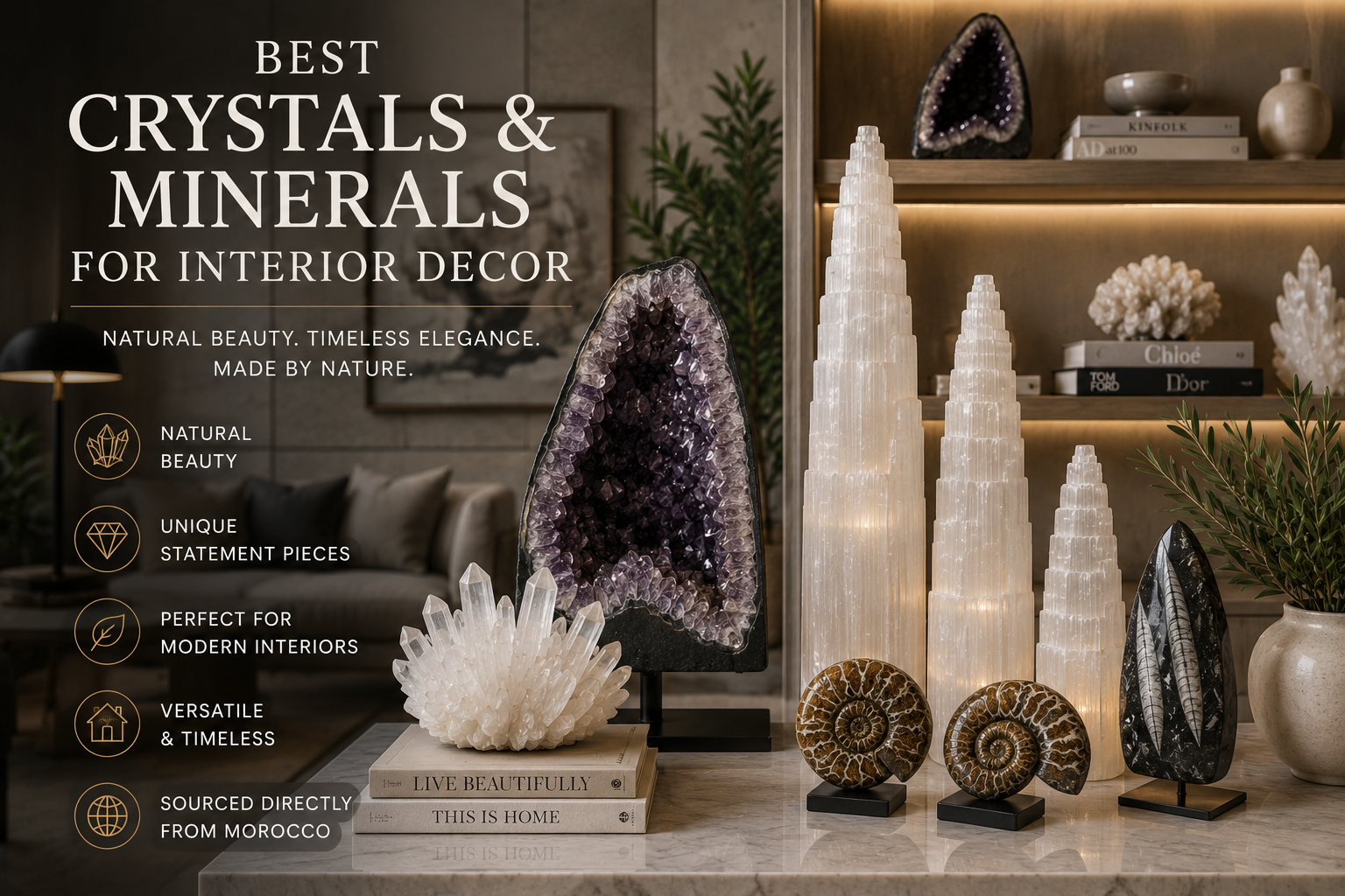 Best Crystals & Minerals for Interior Decor