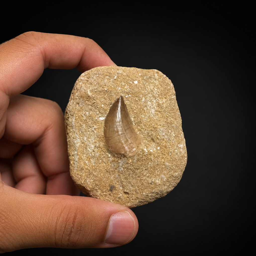 Mosasaur Teeth Fossil on Matrix