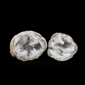 Clear Quartz Geode Pair