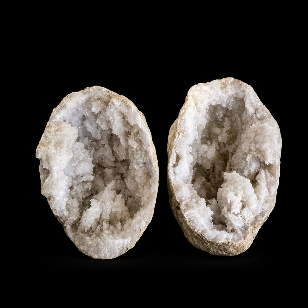 Quartz Geode Pair