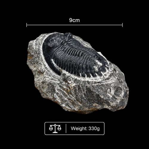 Devonian Trilobite Fossil in Matrix