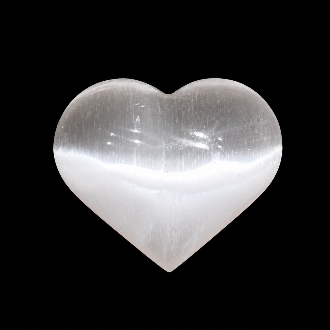 Selenite Heart Crystal
