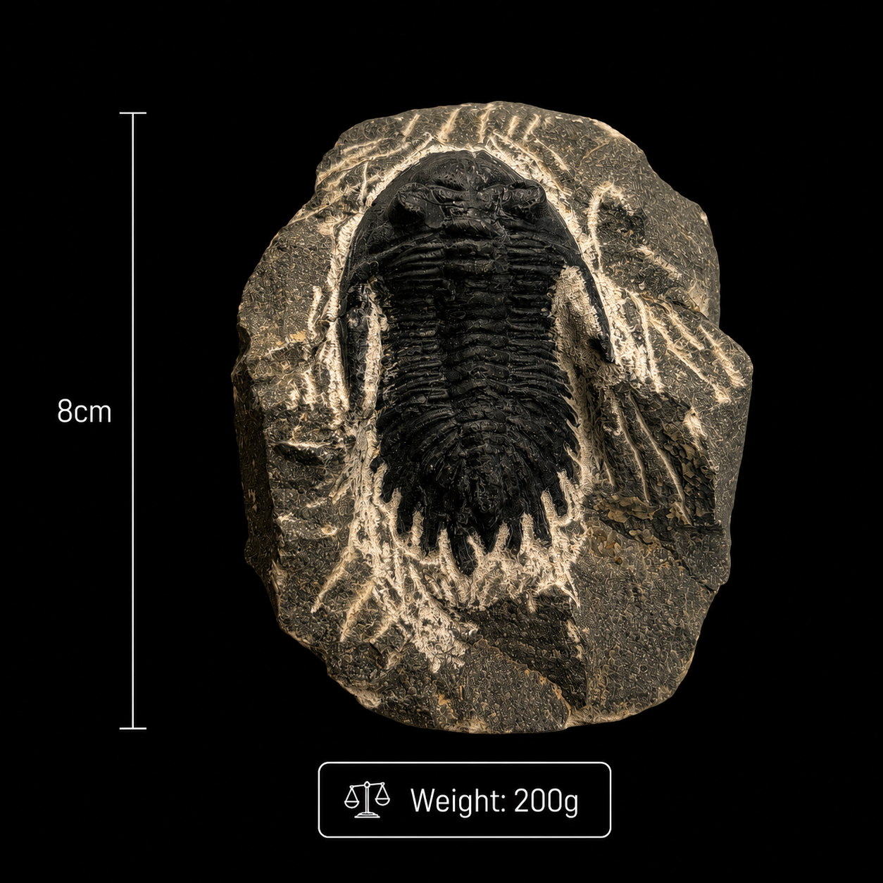 Devonian Trilobite Fossil in Matrix