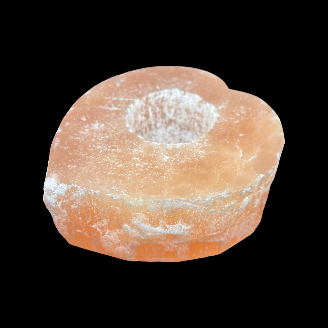 Heart Selenite Candle Holder