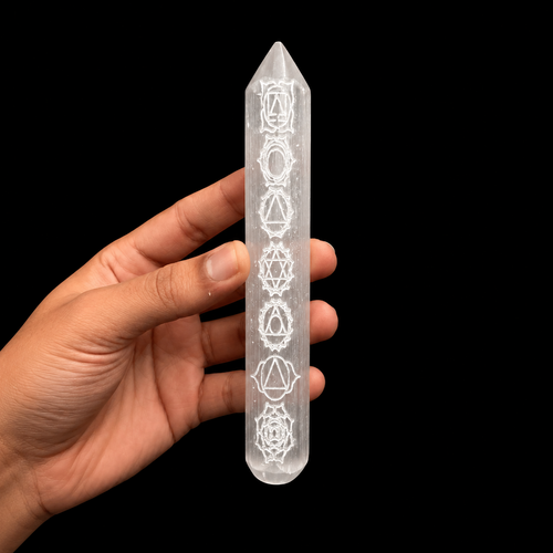 Chakra Selenite Massage Wand