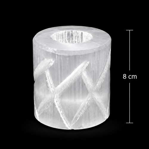 Diamond Selenite Candle Holder