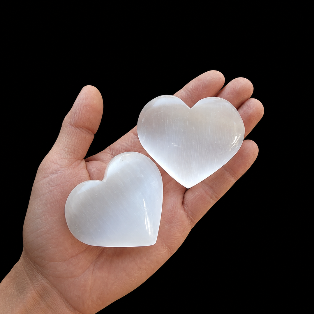 Selenite Heart Crystal