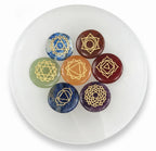 7 Chakra Engraved Palm Stone Set