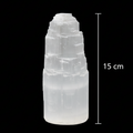 Selenite mountain lamp 15 cm size reference

