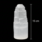 Selenite mountain lamp 15 cm size reference
