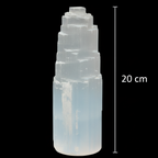Selenite mountain lamp 20 cm size reference
